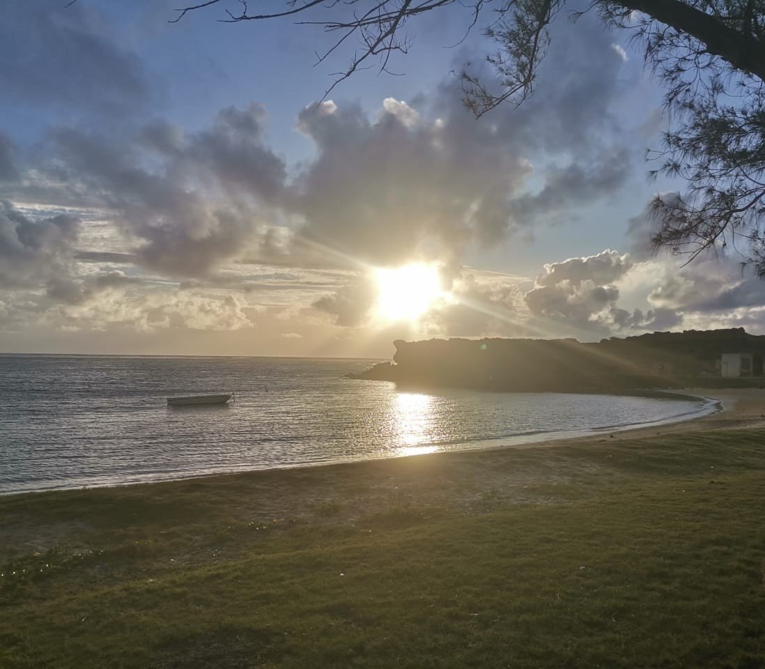 Magnificent sunset over Rodrigues lagoon - perfect for romantic tours